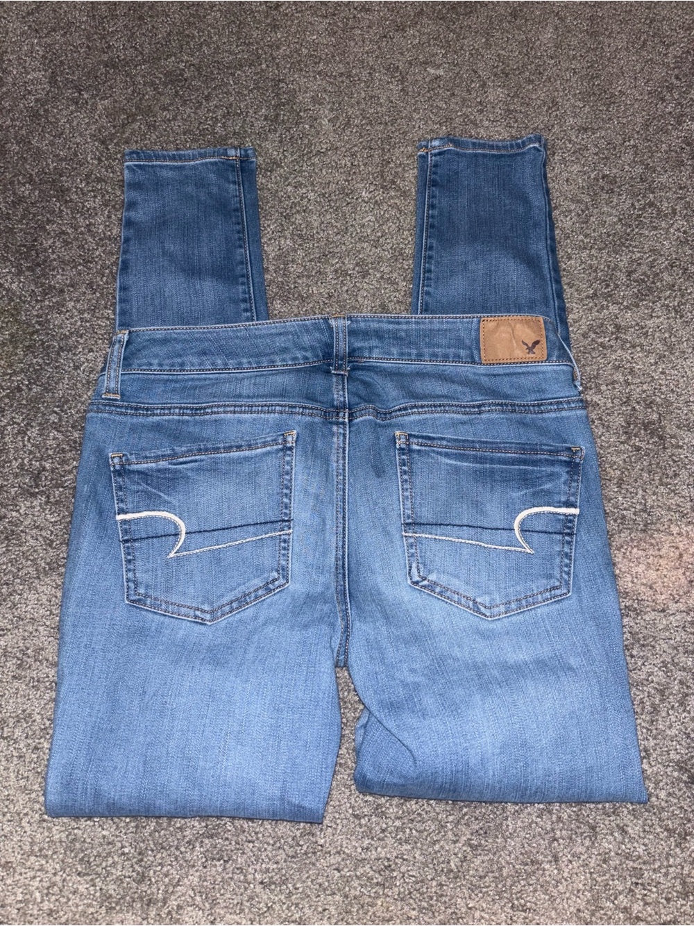 American Eagle Outfitters Women's Blue Super Stretch Jeggings - Picture 4 of 4